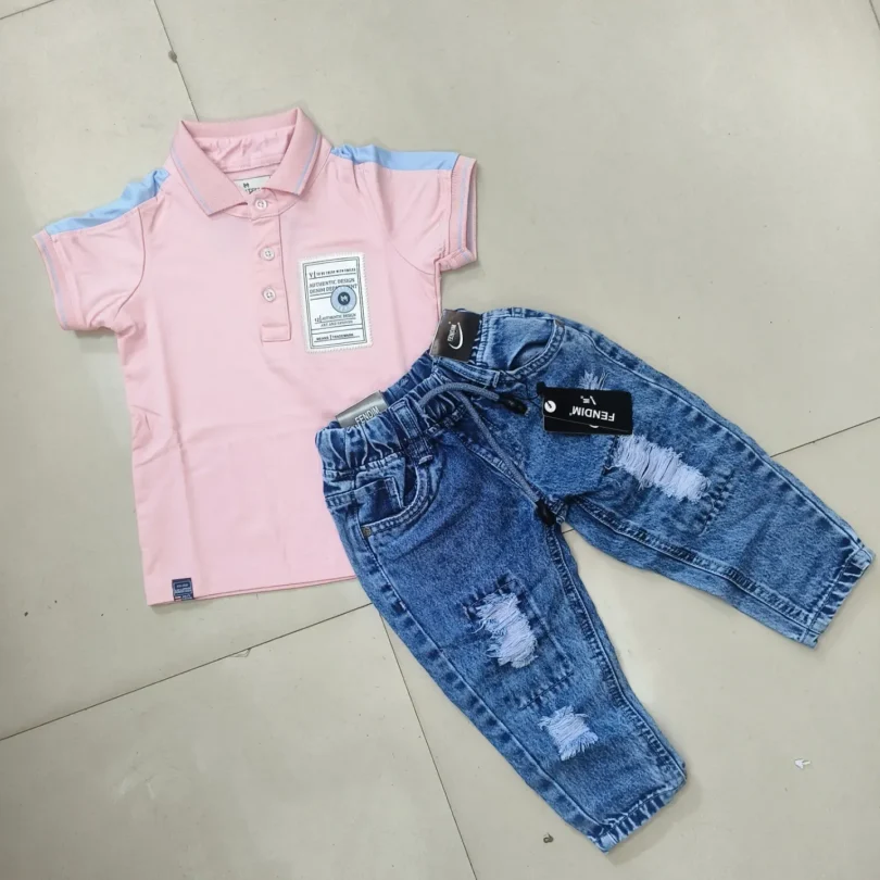 A Stylish T-Shirt and Jeans for baby boys