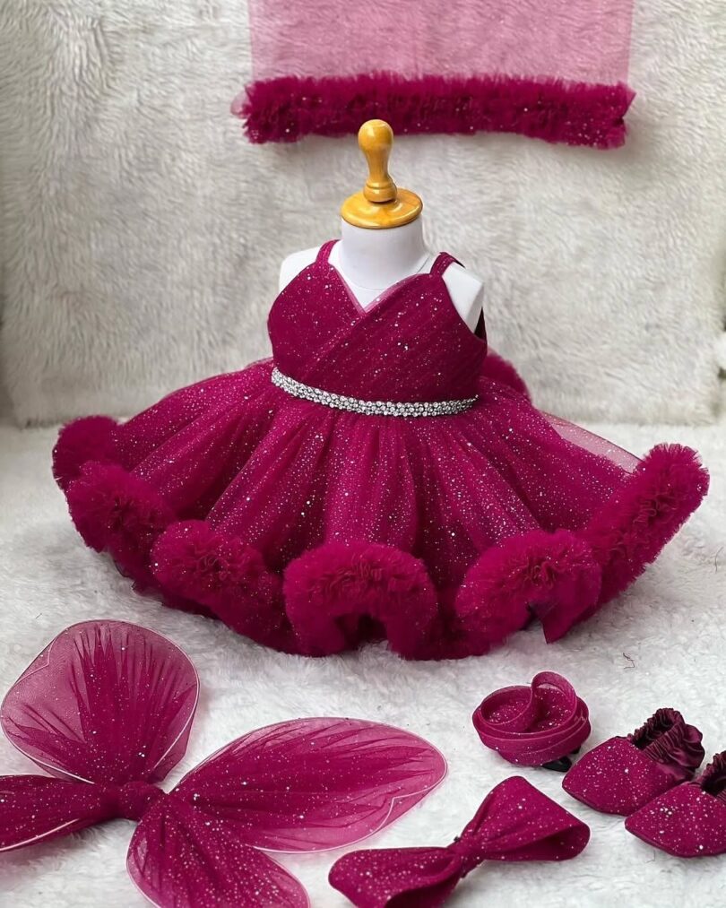 Princess Party Frock for Baby Girl – Tulle & Lace Dress