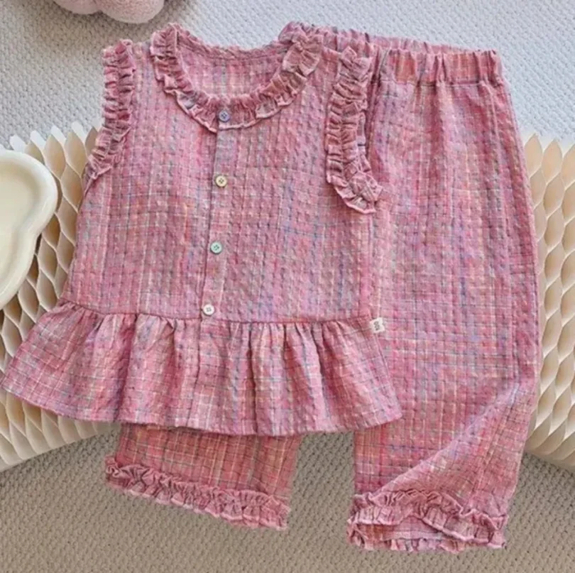 Girls’ Ruffle Sleeve Top – Casual Cotton Blouse