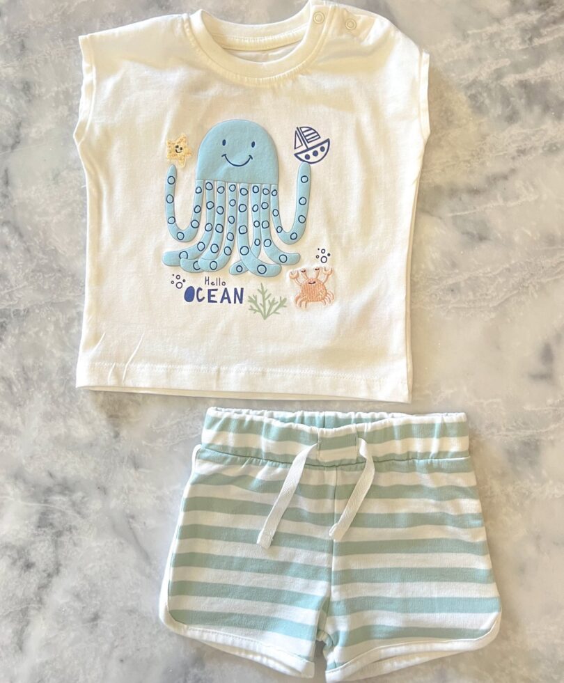 Newborn Baby Boy Hoodie Set – 2-Piece Cotton Outfit
